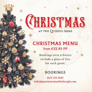 The Queens Arms Christmas Menu Edinburgh City Centre Book Here